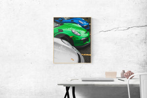Porsche Cool Colors on Poster