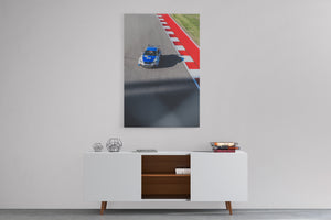 Blue BMW Cup Car | Circuit of the Americas on Canvas