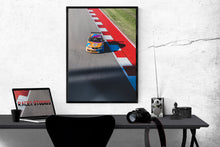 Load image into Gallery viewer, Orange BMW Cup Car | Circuit of the Americas on Poster