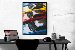 Primary BMW Colors on Poster