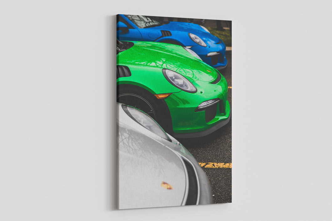 Porsche Cool Colors on Canvas