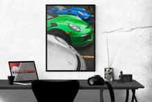 Load image into Gallery viewer, Porsche Cool Colors on Poster