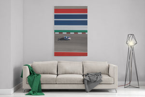 White BMW | Circuit of the Americas on Canvas