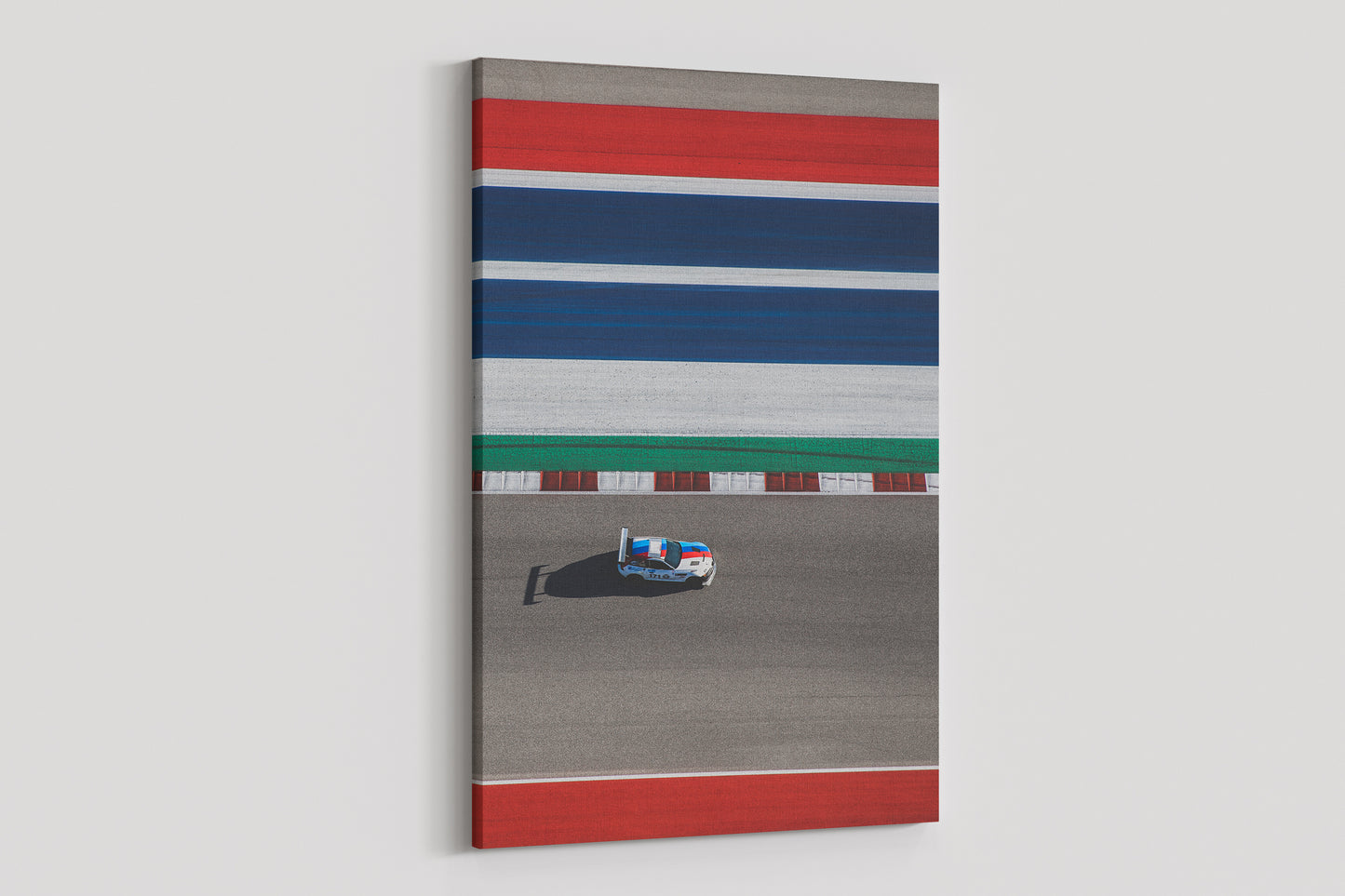 White BMW | Circuit of the Americas on Canvas