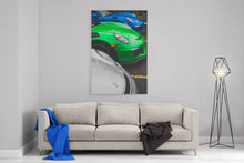 Load image into Gallery viewer, Porsche Cool Colors on Canvas