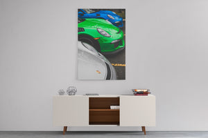 Porsche Cool Colors on Canvas