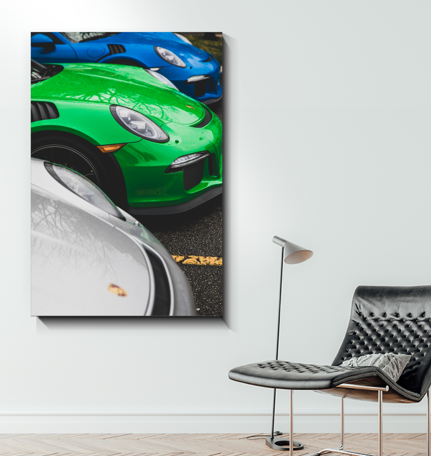 Porsche Cool Colors on Canvas