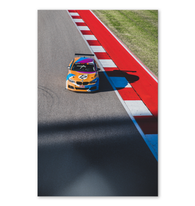 Orange BMW Cup Car | Circuit of the Americas on Poster