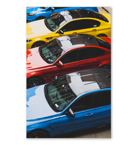 Primary BMW Colors on Poster