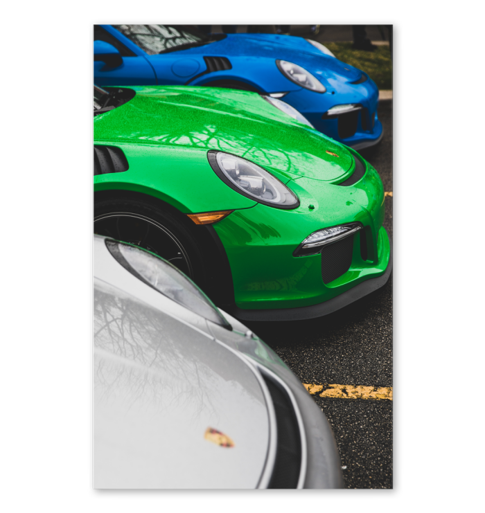 Porsche Cool Colors on Poster